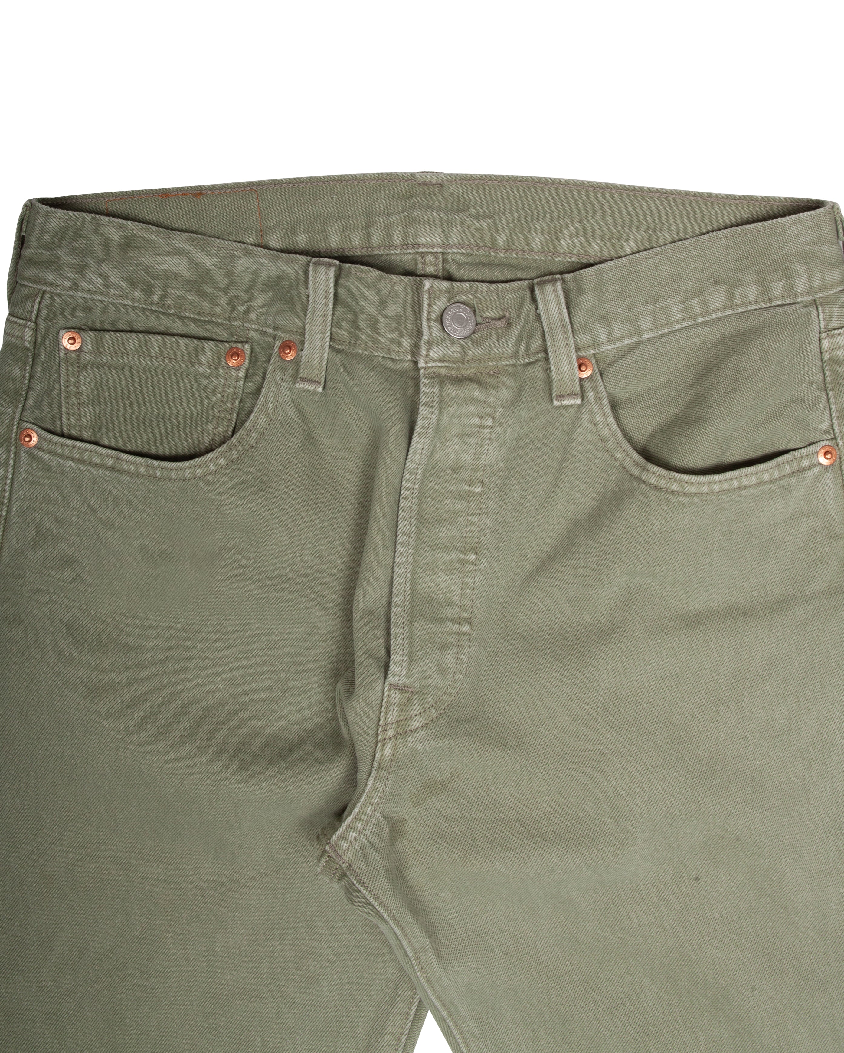 Green levi 501 mens jeans on sale